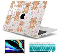 May Chen Compatible with M4 MacBook Air 15 Inch Case 2025 2024 2023 A3241 A3114 A2941 M3 M2 with Liquid Retina Display & Touch ID, Plastic Hard Shell Cover，Cute Teddy Bear