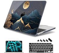 May Chen Compatible with M4 MacBook Air 15 inch Case 2025 2024 2023 A3241 A3114 M3 A2941 M2 with Liquid Retina Display & Touch ID, Plastic Hard Shell with Keyboard Cover - Starry Mountain