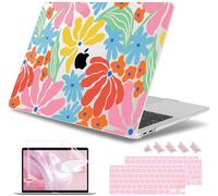 May Chen Compatible with MacBook Air 13 inch Case 2022 2021, 2020-2018 Release Model: M1 A2337 A2179 A1932, Plastic Hard Shell Case Cover for Mabook Air 13 inch with Retina Dispaly, Colorful Floral