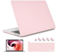 May Chen Compatible with MacBook Pro 13 inch Case 2022 2021 2020 Release Model A2338 M2 M1 A2251 A2289, Plastic Hard Shell Case Keyboard Cover for MacBook Pro 13 Touch Bar Fits Touch ID, Baby Pink