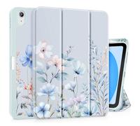 May Chen for iPad (A16) 11th Generation Case 11 Inch 2025, iPad 10th Gen Case 2022 10.9 inch, Trifold Stand with Auto Wake/Sleep Soft TPU Protective Stand Back Cover, Wild Flowers