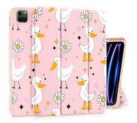 May Chen for iPad Pro M2 12.9 inch Case 6th/5th/4th/3rd Generation 2022 2021 2020 2018, Trifold Stand with Auto Wake/Sleep Soft TPU Protective Stand Back Cover, Daisy Ducks