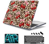 May Chen for M4 MacBook Air 13.6 Inch Case 2025-2022 Release Models: A3240 A3113 M3 A2681 M2, Plastic Hard Shell Case for MacBook Air 13.6" with Retina Display Fits Touch ID, Cherry and Cheetah
