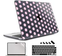 May Chen for M4 MacBook Air 13.6 Inch Case 2025 2024 2023 2022 Release Models: A3240 A3113 M3 A2681 M2, Plastic Hard Shell Case for MacBook Air 13.6" with Retina Display, Black Dots