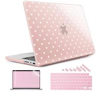 May Chen for M5/M4/M3/M2/M1 MacBook Pro 14 inch Case 206-2021 Pro/Max Chip | Laptop Hard Shell Compatible MacBook Pro 14 inch Modes: A3427 A3426 A3434 A3112 A3401 A3185 - White Polka dots