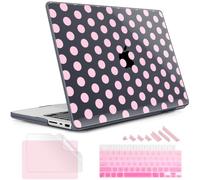 May Chen Hard Shell Case Compatible with MacBook Pro 14-inch M5 2026 2025-2021 Release M4 M3 M2 M1 Pro/Max Chip, A3434 A3112 A3185 A3401 A2918 A2992 A2779 A2442, Keyboard Cover&Screen Film, Pink Dots