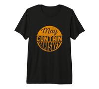 May Contain Whiskey Funny Whiskey Drinker Retro Vintage Ball Premium T-Shirt