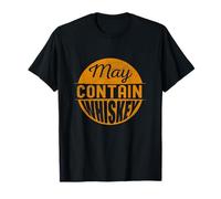 May Contain Whiskey Funny Whiskey Drinker Retro Vintage Ball T-Shirt