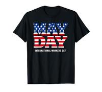 May Day International Workers Day | Patriotic American Flag T-Shirt