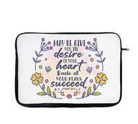 May He Give You the Desires of Your Heart Bible Verse/Quote Faith in God Present for Men/Women, Thanks Giving, Birthday Present iPad Air/Pro/Mini, Laptop Sleeve/Cover. (13")