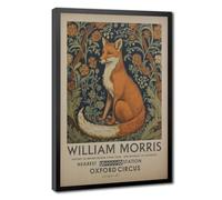 May Include_ A Vintage-style Poster Featuring A Fox Sitting in A Floral Pattern. The Poster Is Titled_William Morris_ And Includes The Text_History of British Design Open 10AM-4PM M Canvas Poster Wa