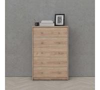 May Jackson Hickory Oak Chest of 5 Drawers Oak