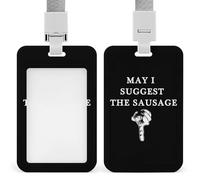 May L Suggest The Sausage ID Badge Holder with Lanyard Name Card Holders for Nurse Teacher Officer