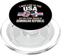 May Live In USA But My Story Began In Dominican Republic PopSockets PopGrip for MagSafe