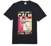 May Look Calm But I Can Spit Llama Comfort Colors Adult Heavyweight T-Shirt