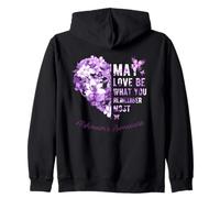 May Love Be What You Remember Most - Floral Heart Zip Hoodie