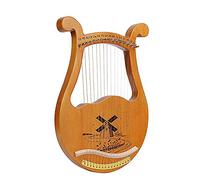May Lyre Harp 10/16/19 Strings, Solid Wood Instrument with Tuning Wrench & Pic, Portable Strind Music Tool for Beginners Adults, Warm Tone Healing Performance