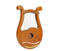 May Lyre Harp 16 String, Solid Wood Instrument with Tuning Wrench & Pic, Portable Greek Sle Music Tool for Beginners and Adults, Warm Tone for Relaxat and Performance