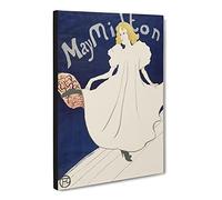 May Milton By Henri De Toulouse Lautrec Classic Painting Canvas Wall Art Print Ready to Hang, Framed Picture for Living Room Bedroom Home Office Décor, 20x14 Inch (50x35 cm)
