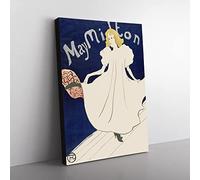 May Milton By Henri De Toulouse Lautrec Classic Painting Canvas Wall Art Print Ready to Hang, Framed Picture for Living Room Bedroom Home Office Décor, 50x35 cm (20x14 Inch)