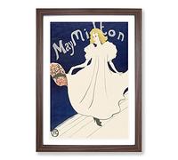 May Milton by Henri De Toulouse-Lautrec Framed Print | A2 Walnut Framed Wall Art | Ready to Hang | Modern Nature Picture | Living Room Bedroom Lounge Office