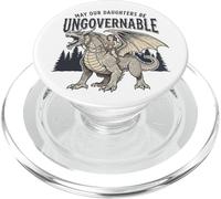 May Our Daughters Be Ungovernable | Feminist Dragon Girl PopSockets PopGrip for MagSafe