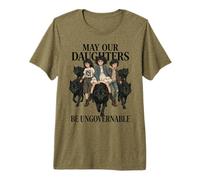 May Our Daughters Be Ungovernable Feminist Wolf Women Premium T-Shirt