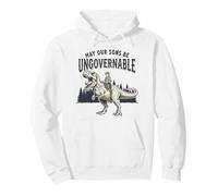 May Our Sons Be Ungovernable | Leftist Feminist T-Rex Boy Pullover Hoodie