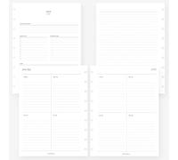 MAY PAPER CO. 2025/2026 Classic Happy Planner Week on Two Pages Weekly Planner Insert Agenda Refill for 9-Discs Classic HP Notebook 7 x 9.25 (Vertical Border Lined)