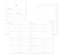 MAY PAPER CO. 2026/2027 WEEKLY Planner Insert Dated Week on 2 Pages Horizontal Lined with Tasks - Half Letter Size | July 2026 - June 2027 | Planner Refill Insert
