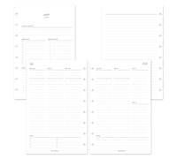 MAY PAPER CO. 2026/2027 WEEKLY Planner Insert Dated Week on 2 Pages Vertical Lined - Half Letter Size | July 2026 - June 2027 | Planner Refill Insert