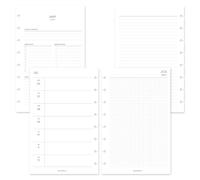 MAY PAPER CO. 2026/2027 WEEKLY Planner Insert Dated Week on 2 Pages with Grid - Half Letter Size | July 2026 - June 2027 | Planner Refill Insert