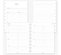 MAY PAPER CO. 2026 Classic Happy Planner Week on Two Pages Weekly Planner Insert Agenda Refill for 9-Discs Classic HP Notebook 7 x 9.25 (Horizontal Lined with Tasks)