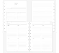 MAY PAPER CO. 2026 Classic Happy Planner Week on Two Pages Weekly Planner Insert Agenda Refill for 9-Discs Classic HP Notebook 7 x 9.25 (Vertical Border Lined)