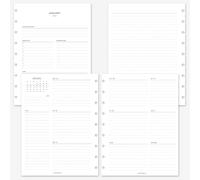 MAY PAPER CO. 2026 Classic Happy Planner Week on Two Pages Weekly Planner Insert Agenda Refill for 9-Discs Classic HP Notebook 7 x 9.25 (Horizontal with Runnings Tasks)