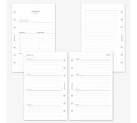 MAY PAPER CO. 2026 Franklin Covey Compact Weekly Planner Refill, Week on Two Page Planner Insert for FC Compact, Personal Filofax and LV MM 6 ringed Agenda (Horizontal Lined)
