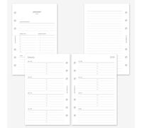 MAY PAPER CO. 2026 Franklin Covey Compact Weekly Planner Refill, Week on Two Page Planner Insert for FC Compact, Personal Filofax and LV MM 6 ringed Agenda (Horizontal Lined with Tasks)