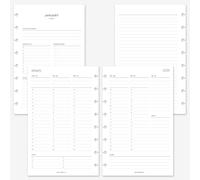 MAY PAPER CO. 2026 Half Letter 2025 Week on Two Pages Weekly Planner Insert Agenda Refill for 8-Discs Notebook Levenger Circa Junior, Arc by Staples, TUL Junior 5.5 x 8.5 (Vertical Hourly)