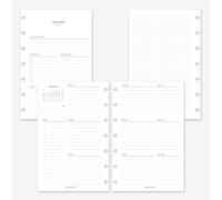 MAY PAPER CO. 2026 Mini Happy Planner Week on Two Pages Weekly Planner Insert Agenda Refill for 7-Discs Mini HP Notebook 4.6 x 7 (Horizontal with Running Tasks)