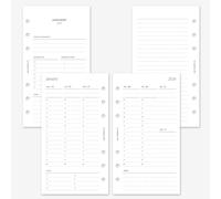 MAY PAPER CO. 2026 Personal Weekly Planner Refill, Week on Two Page Planner Insert for Personal Filofax and LV MM 6 ringed Agenda (Vertical Hourly)