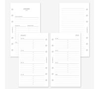 MAY PAPER CO. 2026 Personal Weekly Planner Refill, Week on Two Page Planner Insert for Personal Filofax and LV MM 6 ringed Agenda (Horizontal Lined with Tasks)