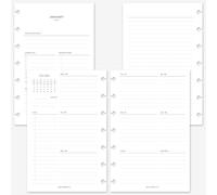 MAY PAPER CO. 2027 Mini HP Weekly Planner Refill, Week on Two Page Planner Insert for Mini Happy Planner 7 Disc Agenda 4.6 x 7 (Weekly with Running Tasks)