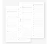 MAY PAPER CO. A5 Daily Undated No.04 Half Hourly Planner Insert for Filofax A5, LV GM agenda refill 6 hole 5.8 x 8.3