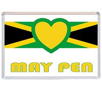 May Pen - Love Jamaica/Jamaican Towns & Cities Flag - Jumbo Fridge Magnet Souvenir