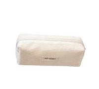 May Rabbit Solid Color Corduroy Pencil Literary and for High School Students Large Capacity Stationery Bag GCp312 (A, 19X7CM)