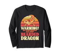 May Spontaneously Talk About Bearded Dragon Vintage Reptile Long Sleeve T-Shirt
