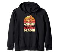 May Spontaneously Talk About Bearded Dragon Vintage Reptile Zip Hoodie