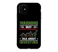 May Spontaneously Talk About Investing Stock Candle Stick Case for iPhone 11