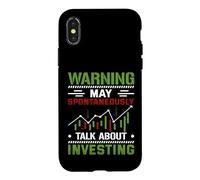 May Spontaneously Talk About Investing Stock Candle Stick Case for iPhone X/XS