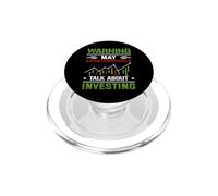 May Spontaneously Talk About Investing Stock Candle Stick PopSockets PopGrip for MagSafe